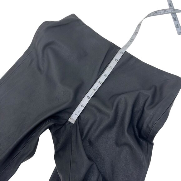 Zara Basic Black Faux Leather Ankle Lace-Up Leggings Women SZ M Zipper Closure - Picture 6 of 11